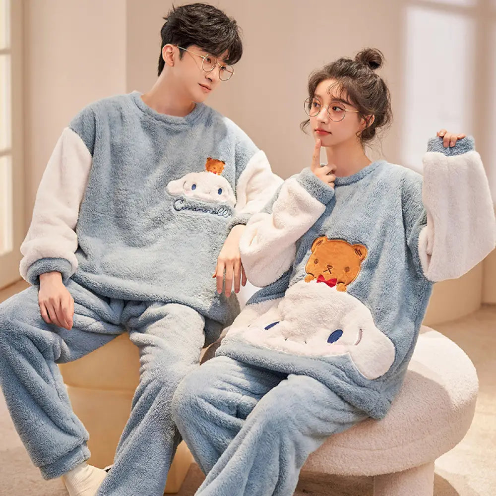 もこもこ メンズ 着る毛布 フリース パジャマ 可愛い ルームウェア レディース ナイトウェア 上下セット 冬 長袖パジャマ ペア パジャマ おしゃれ 暖かい カップル ペア 部屋着 あったか 寝間着 男女兼用 裏起毛 ID3106