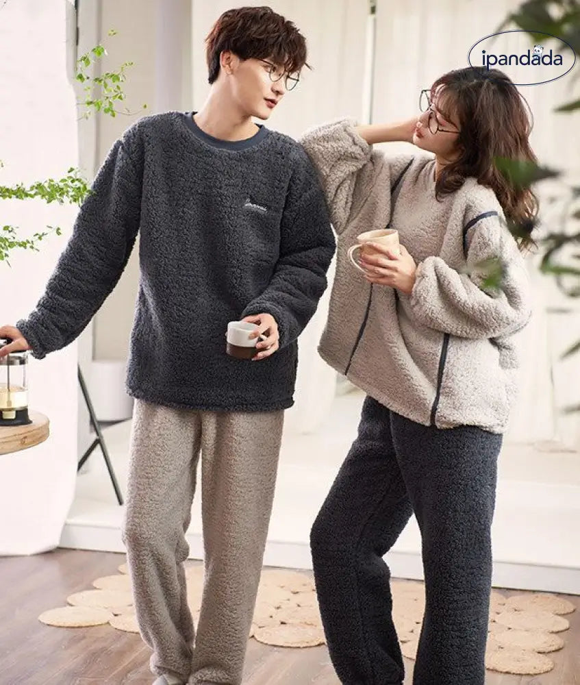 もこもこ メンズ 着る毛布 フリース パジャマ 可愛い ルームウェア レディース ナイトウェア 上下セット 冬 長袖パジャマ ペア パジャマ おしゃれ 暖かい カップル ペア 部屋着 あったか 寝間着 男女兼用 裏起毛 ID3106