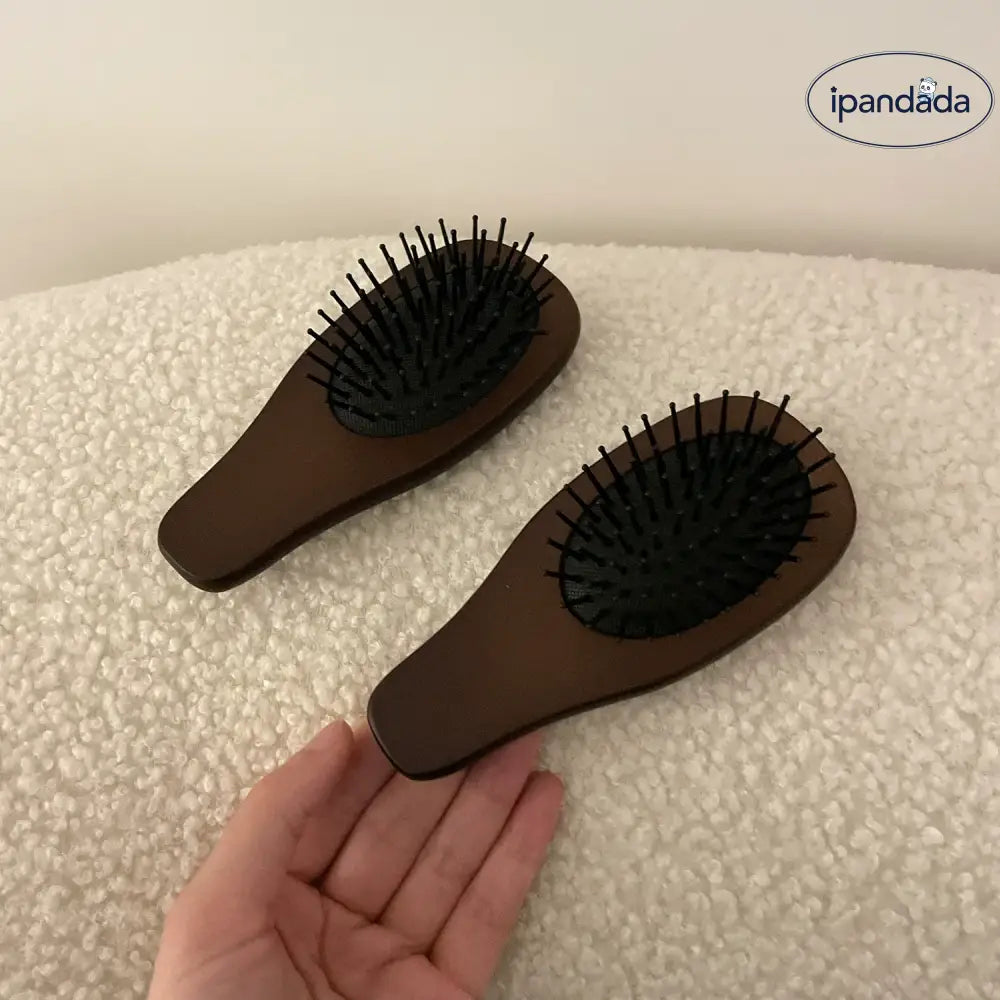 木製 超快適 小さな ヘアブラシ マッサージ エアクッションブラシ 携帯用 防静電気 防絡み スムーズ 髪通り クッションブラシ 家庭用 ミニ 13*5cm ID2619