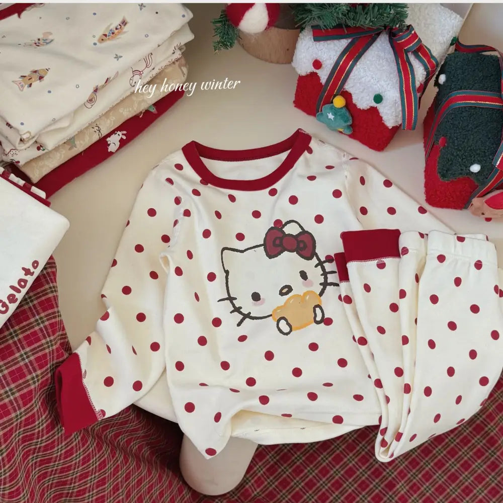 男女子供用 フリース 秋服 長袖 シャツ パンツ セット クリスマス バージョン ID3085 タイプ③ / 90cm