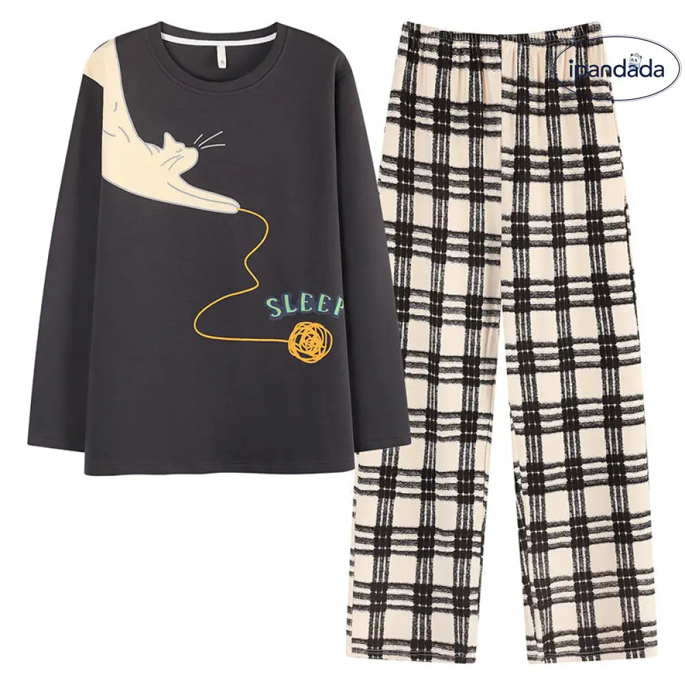 男性用 純綿 パジャマ 春秋冬モデル ゆったりフィット リラックススタイル 高級感デザイン ホームウェアセット ID3143