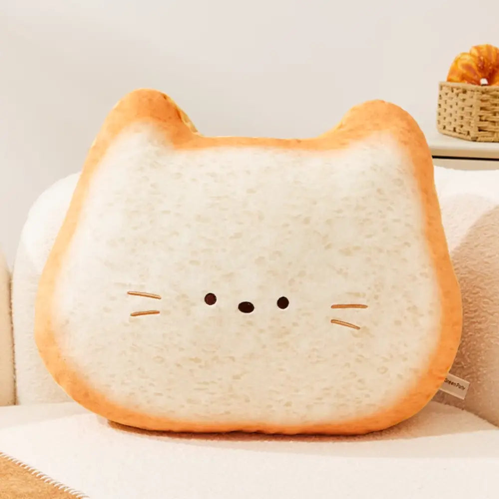 ID1427 ねこトースト もっちり抱き枕 ソファクッション 卒業サプライズ お昼寝相棒 リビング映え ふわふわ肌触り プレゼント 思い出に残るギフト タイプ① / フリー インテリア雑貨＞ぬいぐるみ