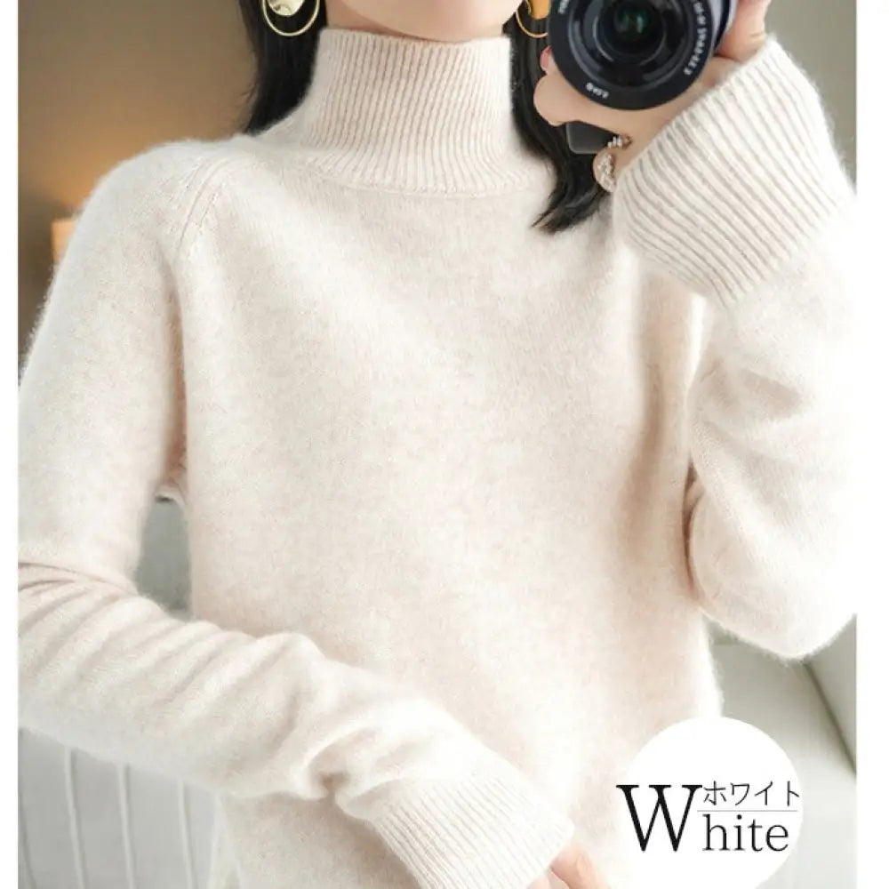 ニットセーター ハイネック セーター 厚手 ニット レディース トップス タートルネック 寒がりさんに プルオーバー チュニック カシミヤタッチ アウター 春 秋 冬 ストレッチ 長袖 ゆったり ショート丈 防寒 無地 通勤 S M L