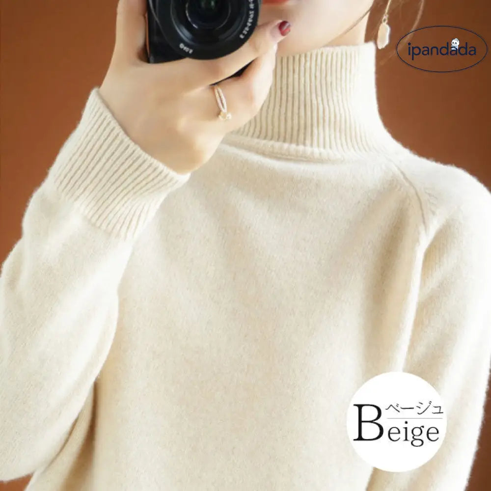 ニットセーター ハイネック セーター 厚手 ニット レディース トップス タートルネック 寒がりさんに プルオーバー チュニック カシミヤタッチ アウター 春 秋 冬 ストレッチ 長袖 ゆったり ショート丈 防寒 無地 通勤 S M L XL 2XL 秋冬 大きいサイズ ID2824