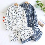 ノーカラー フランネル カップル パジャマ メンズ レディース 秋冬用 裏起毛 厚手 大きいサイズ コーラルフリース ルームウェア セットアップ ID3292