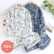 ノーカラー フランネル カップル パジャマ メンズ レディース 秋冬用 裏起毛 厚手 大きいサイズ コーラルフリース ルームウェア セットアップ ID3292