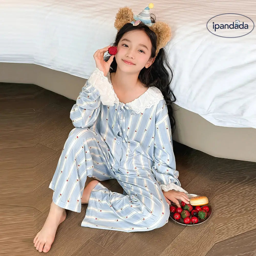 女児 秋用 ルームウェア セット 新作 大きな子供用 甘くて可愛い おしゃれ 肌触り良好 通気性のある 長袖 パジャマ ID2248