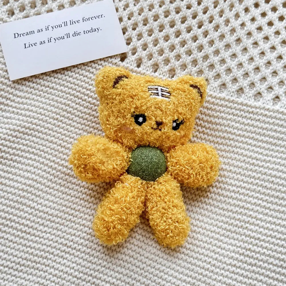 ID718 ぬいぐるみ おもちゃ 内蔵 キャットニップ 猫 一人遊び ハイパー 猫じゃらし ストレス 解消 アイテム 噛みつき 対策 耐久性 抜群 長持ち ペット 同伴 おもちゃ ふわふわ 感触 タイガー / 12.5*11cm