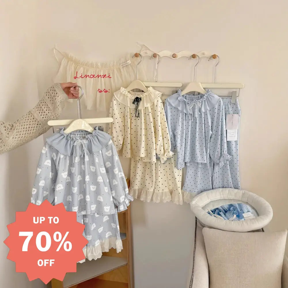 女の子 ルームウェア セット 長袖 上下セット セットアップ パジャマ 新作 女の子用 パジャマ セット フリル かわいい ID4300 ベビー＆キッズ