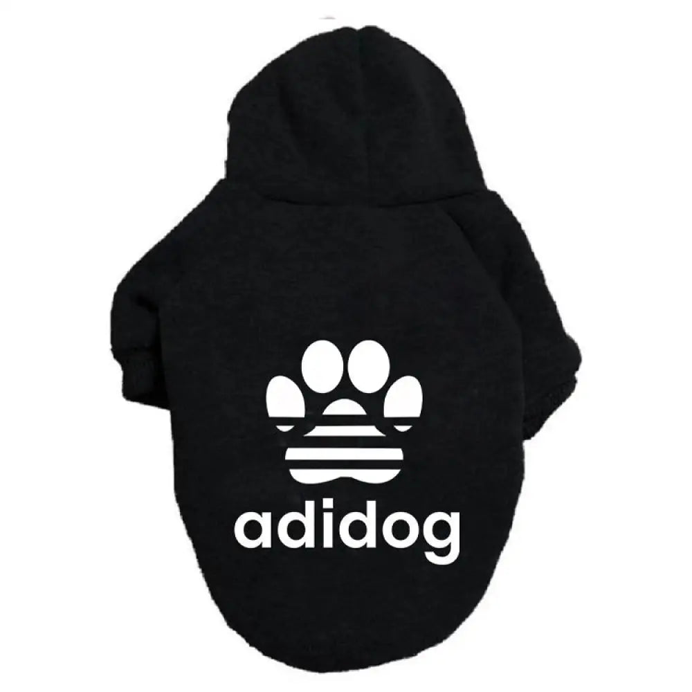 犬服 ドッグウェア パーカー大型犬向 XS~9XL 裏起毛 adidog 肉球型 FBIパーカー トレーナー ペット服 大型犬種 ブラック / XS ペット用品＞ウェア