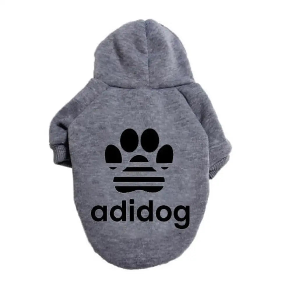 犬服 ドッグウェア パーカー大型犬向 XS~9XL 裏起毛 adidog 肉球型 FBIパーカー トレーナー ペット服 大型犬種 グレー2 / XS ペット用品＞ウェア