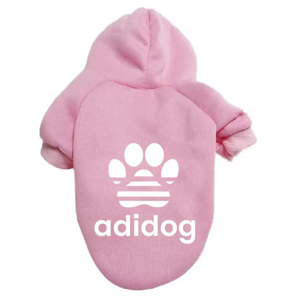 犬服 ドッグウェア パーカー大型犬向 XS~9XL 裏起毛 adidog 肉球型 FBIパーカー トレーナー ペット服 大型犬種 ピンク / XS ペット用品＞ウェア