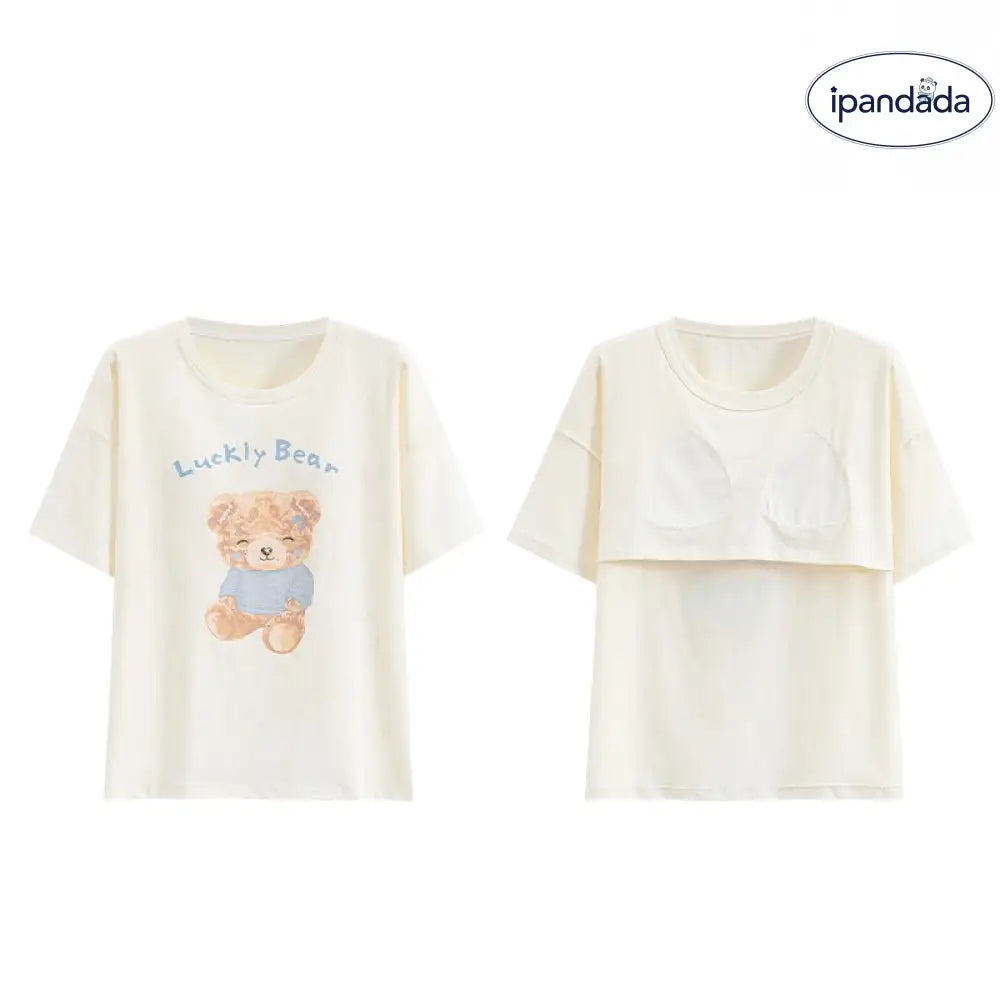 ID1516 お出かけ対応 夏 オーガニックコットン パッド入り パジャマセット 2点セット ルームウェア ショートパンツ 新作 少女 キャラクター