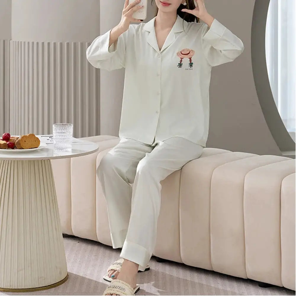 おしゃれ パジャマ セット ナイトウェア かわいい 可愛い 春秋 長袖 ルームウェア 部屋着 爽やか 2点セット かわいい 肌触りよい ID4090 レディース＞セットアップ