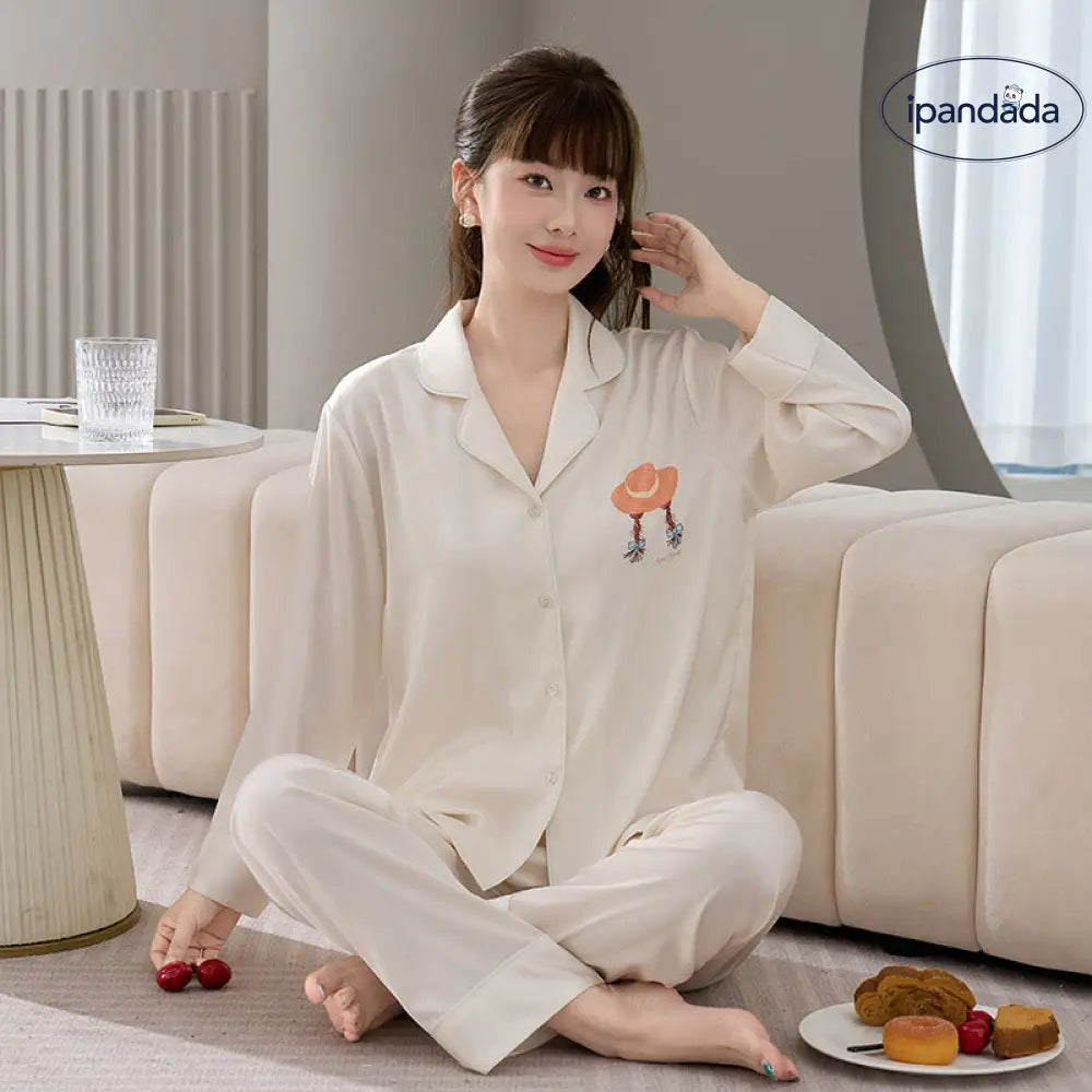 おしゃれ パジャマ セット ナイトウェア かわいい 可愛い 春秋 長袖 ルームウェア 部屋着 爽やか 2点セット かわいい 肌触りよい ID4090 レディース＞セットアップ