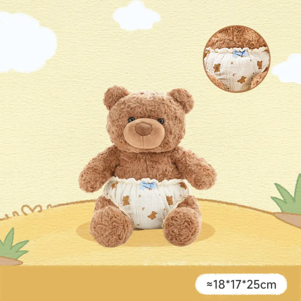 ID1430 おやすみポーズ くまのぬいぐるみ あと5分ねんね ふわもこ抱きぐせ 女の子へ 誕生日サプライズ 夜の見守り相棒 子育ての味方 安眠サポート タイプ④ インテリア雑貨＞ぬいぐるみ
