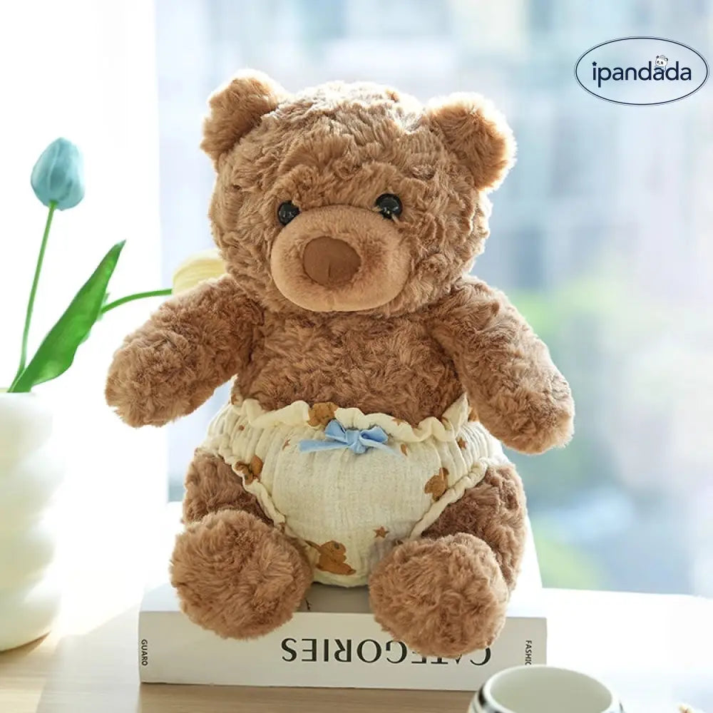 ID1430 おやすみポーズ くまのぬいぐるみ あと5分ねんね ふわもこ抱きぐせ 女の子へ 誕生日サプライズ 夜の見守り相棒 子育ての味方 安眠サポート
