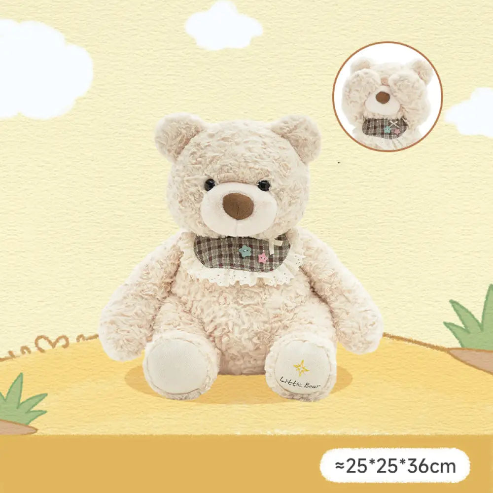 ID1430 おやすみポーズ くまのぬいぐるみ あと5分ねんね ふわもこ抱きぐせ 女の子へ 誕生日サプライズ 夜の見守り相棒 子育ての味方 安眠サポート タイプ⑥ インテリア雑貨＞ぬいぐるみ