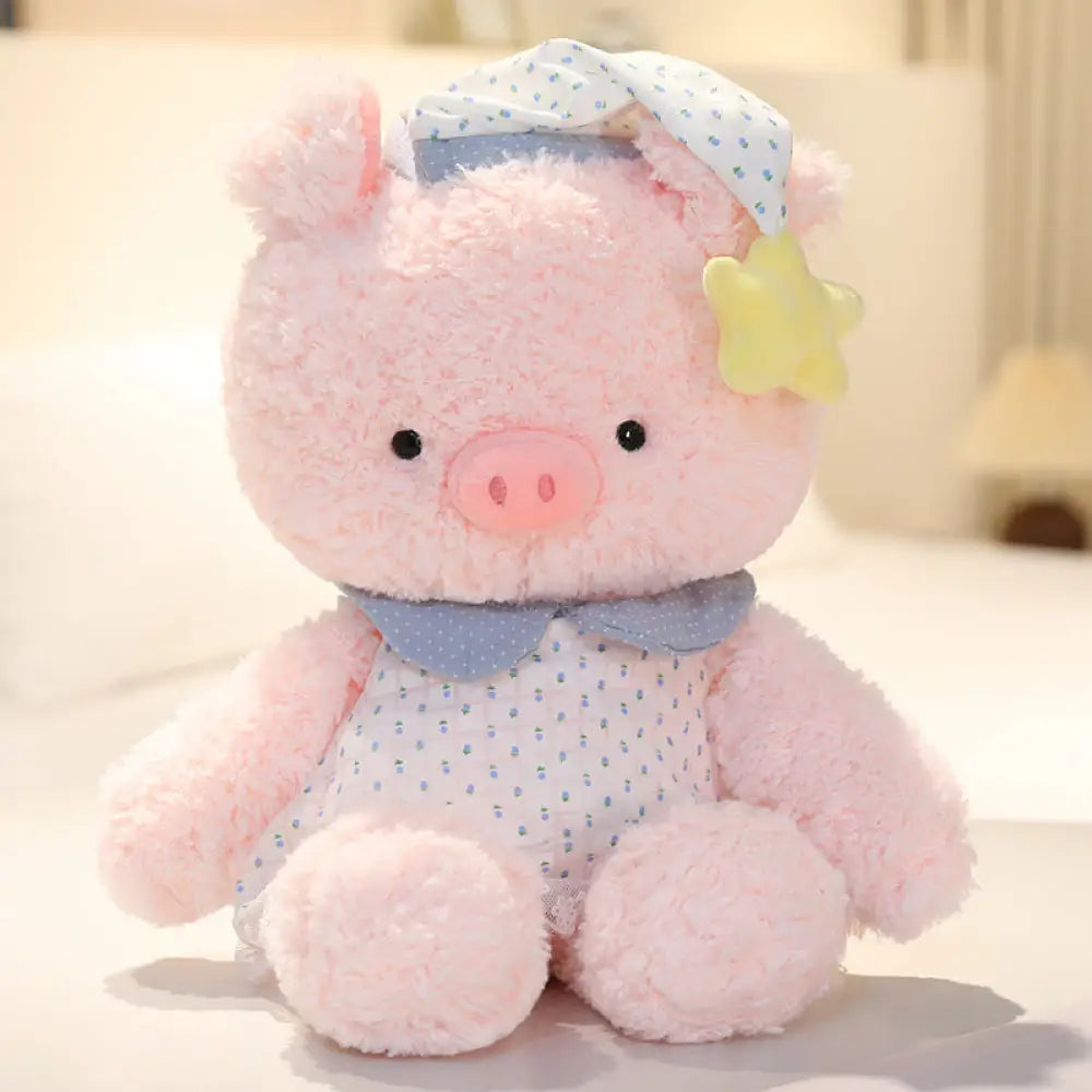 ID1152 おやすみシリーズ 超柔らかい 癒し プレゼント くま うさぎ ぶた ぞう ぬいぐるみ ふわふわ 安心素材 抱き心地最高 手触り抜群 ギフト 睡眠サポート 室内用 ぶた グッズ＞ぬいぐるみ