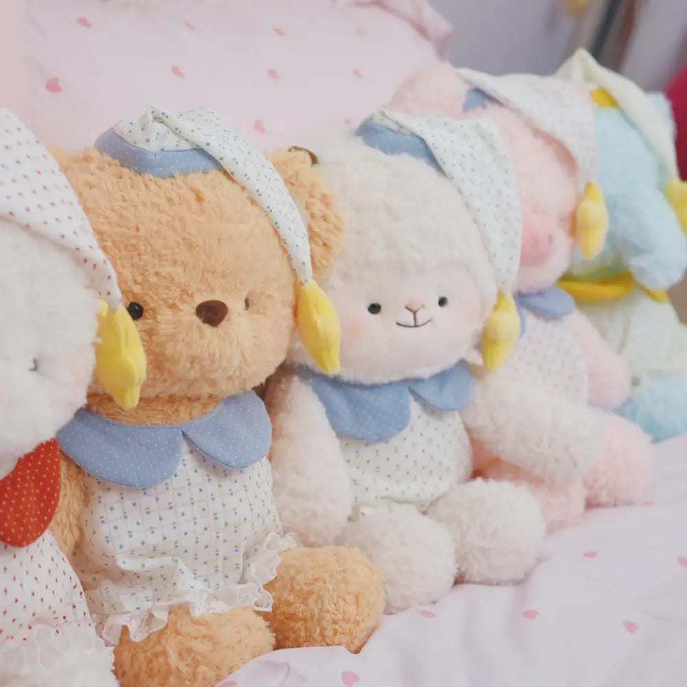 ID1152 おやすみシリーズ 超柔らかい 癒し プレゼント くま うさぎ ぶた ぞう ぬいぐるみ ふわふわ 安心素材 抱き心地最高 手触り抜群 ギフト 睡眠サポート 室内用 グッズ＞ぬいぐるみ