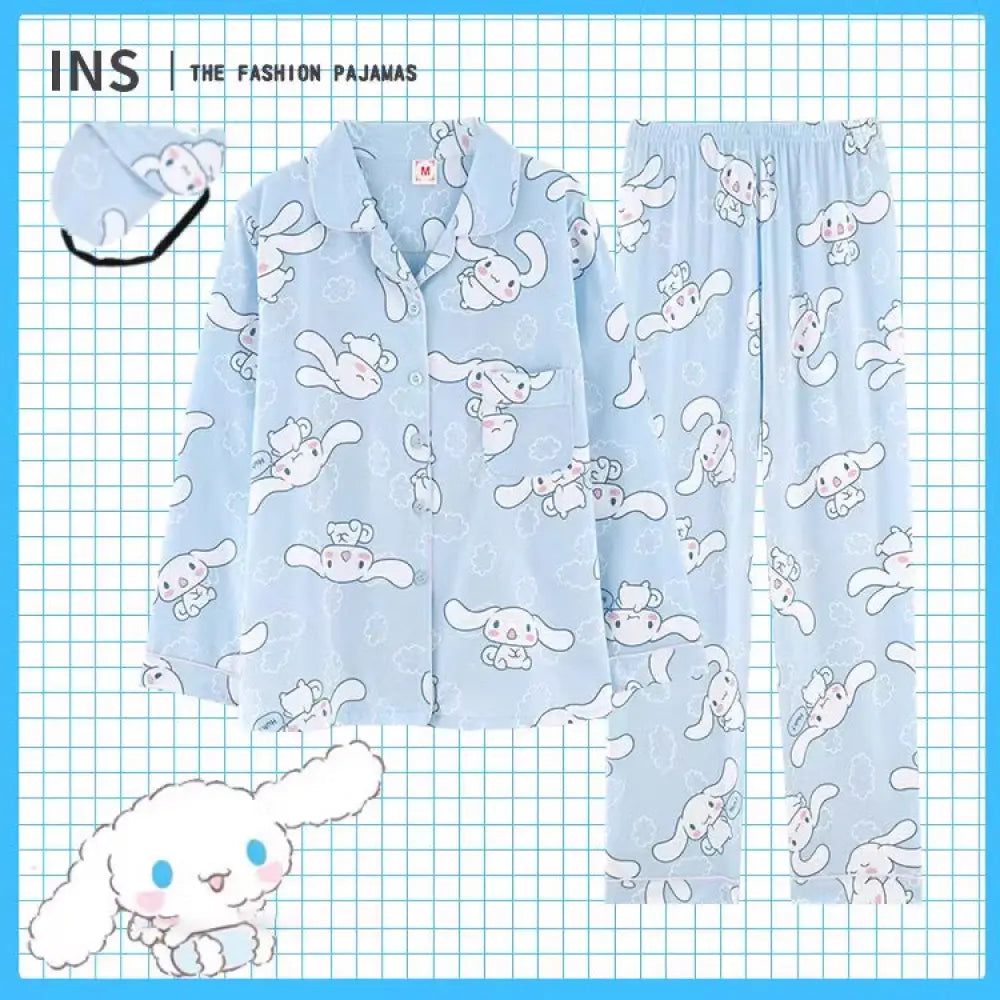 ID406 パジャマ 部屋着 ルームウェア レディース うさぎ 猫柄 ピンク かわいい パジャマ 上下セット 通年使える 春 秋 寒暖差 リラックス 長袖 長ズボン タイプ③ / M レディース＞セットアップ