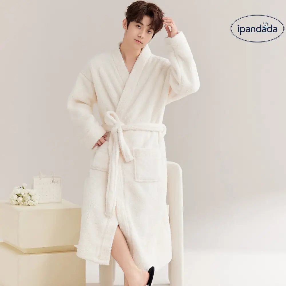 パジャマ ガウン レディース 秋冬用 コーラル フリース メンズ バスローブ カップル セット ロング バスガウン 厚手 冬用 カップル クリスマス ギフト ID3179 コーディネート＞ペアルック