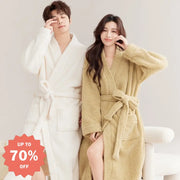 パジャマ ガウン レディース 秋冬用 コーラル フリース メンズ バスローブ カップル セット ロング バスガウン 厚手 冬用 カップル クリスマス ギフト ID3179 コーディネート＞ペアルック