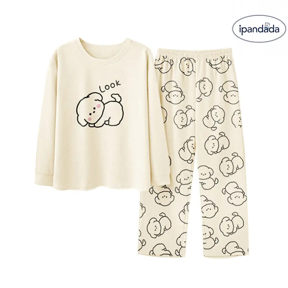 パジャマ カップル 春秋用 新作 長袖 カートゥーン かわいい 綿 高級感 ルームウェア セットアップ ID3434