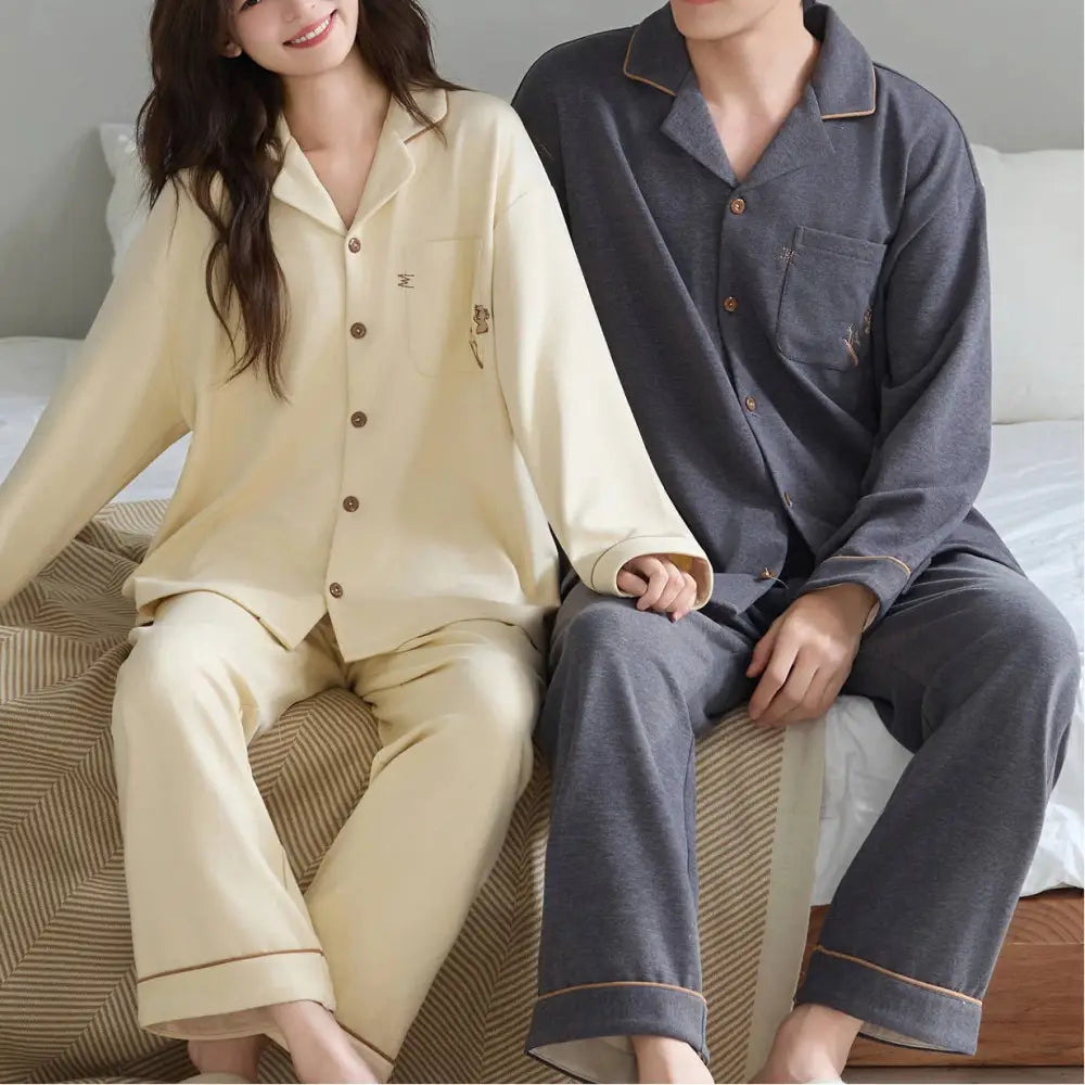 パジャマ カップル 厚手 新作 部屋着 セット ID4159