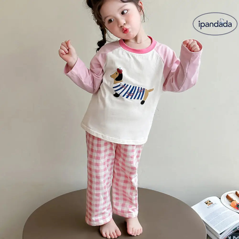 ID450 パジャマ キッズ 長袖 ルームウェア 寝巻 上下セット 女の子 春 80cm 90cm 100cm 110cm 120cm 130cm 140cm 韓国 風 セットアップ 子供 ジュニア 幼稚園 やわらか おしゃれ 子供服