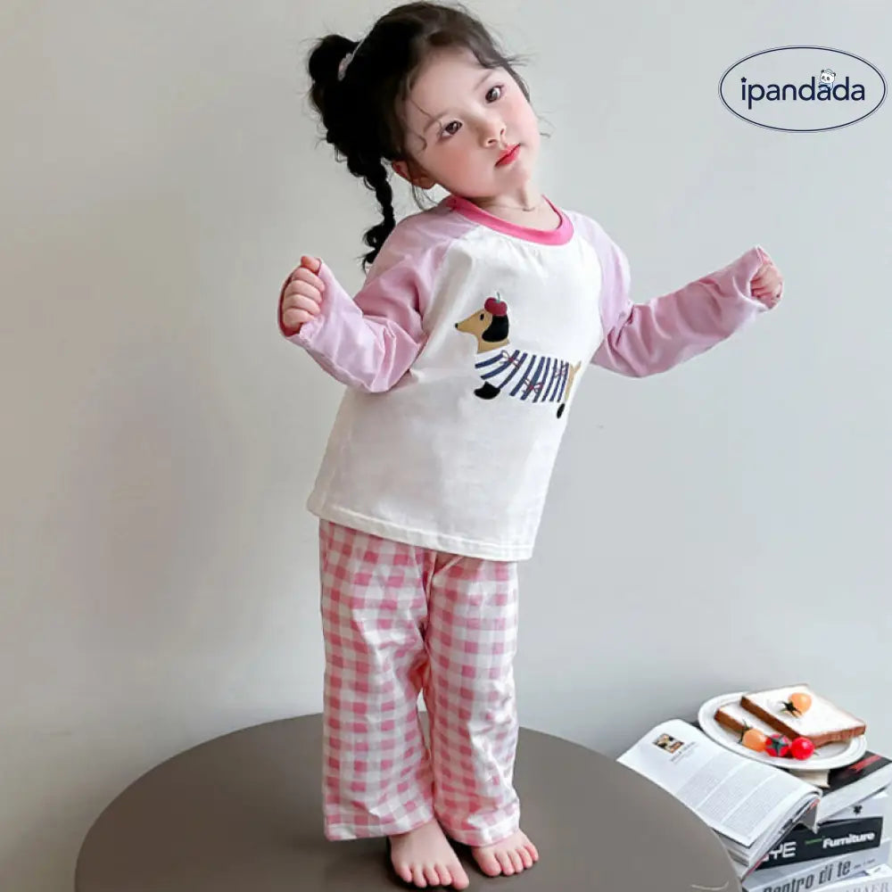 ID450 パジャマ キッズ 長袖 ルームウェア 寝巻 上下セット 女の子 春 80cm 90cm 100cm 110cm 120cm 130cm 140cm 韓国 風 セットアップ 子供 ジュニア 幼稚園 やわらか おしゃれ 子供服