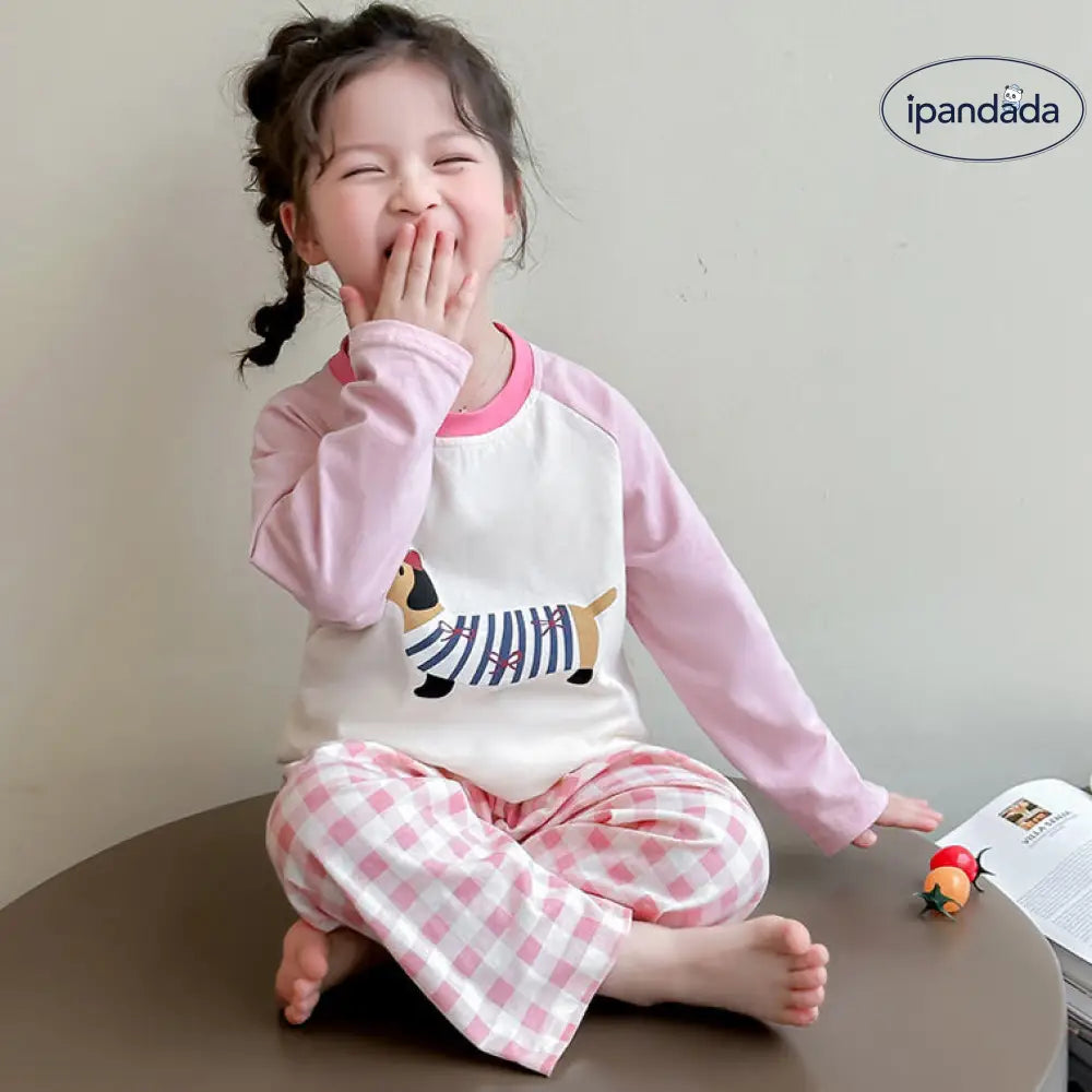 ID450 パジャマ キッズ 長袖 ルームウェア 寝巻 上下セット 女の子 春 80cm 90cm 100cm 110cm 120cm 130cm 140cm 韓国 風 セットアップ 子供 ジュニア 幼稚園 やわらか おしゃれ 子供服