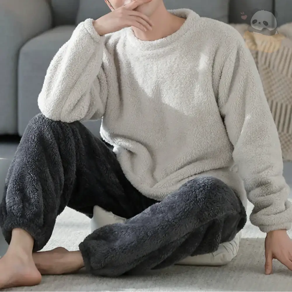 パジャマ メンズ 秋 冬 暖かい 厚手 上下セット 部屋着 快眠 ホームウェア セットアップ 長袖 長ズボン メンズ＞セットアップ