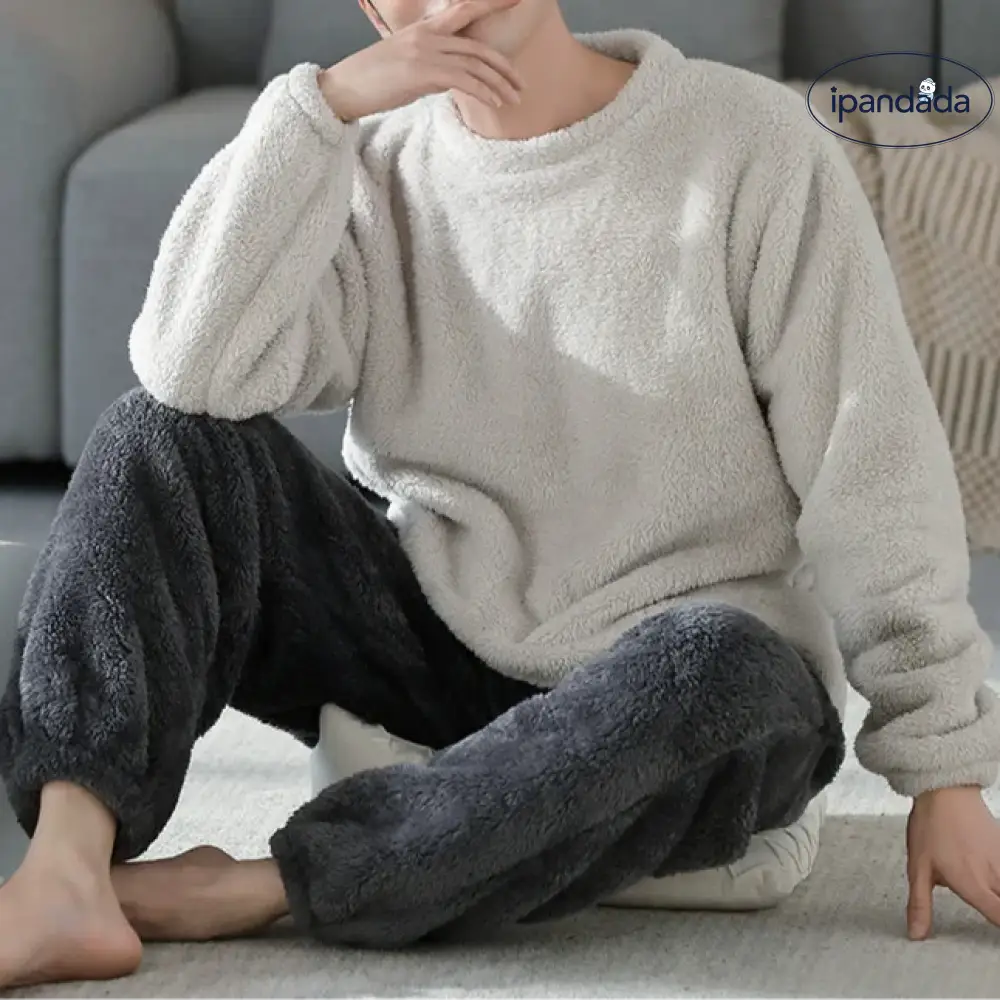 パジャマ メンズ 秋 冬 暖かい 厚手 上下セット 部屋着 快眠 ホームウェア セットアップ 長袖 長ズボン メンズ＞セットアップ