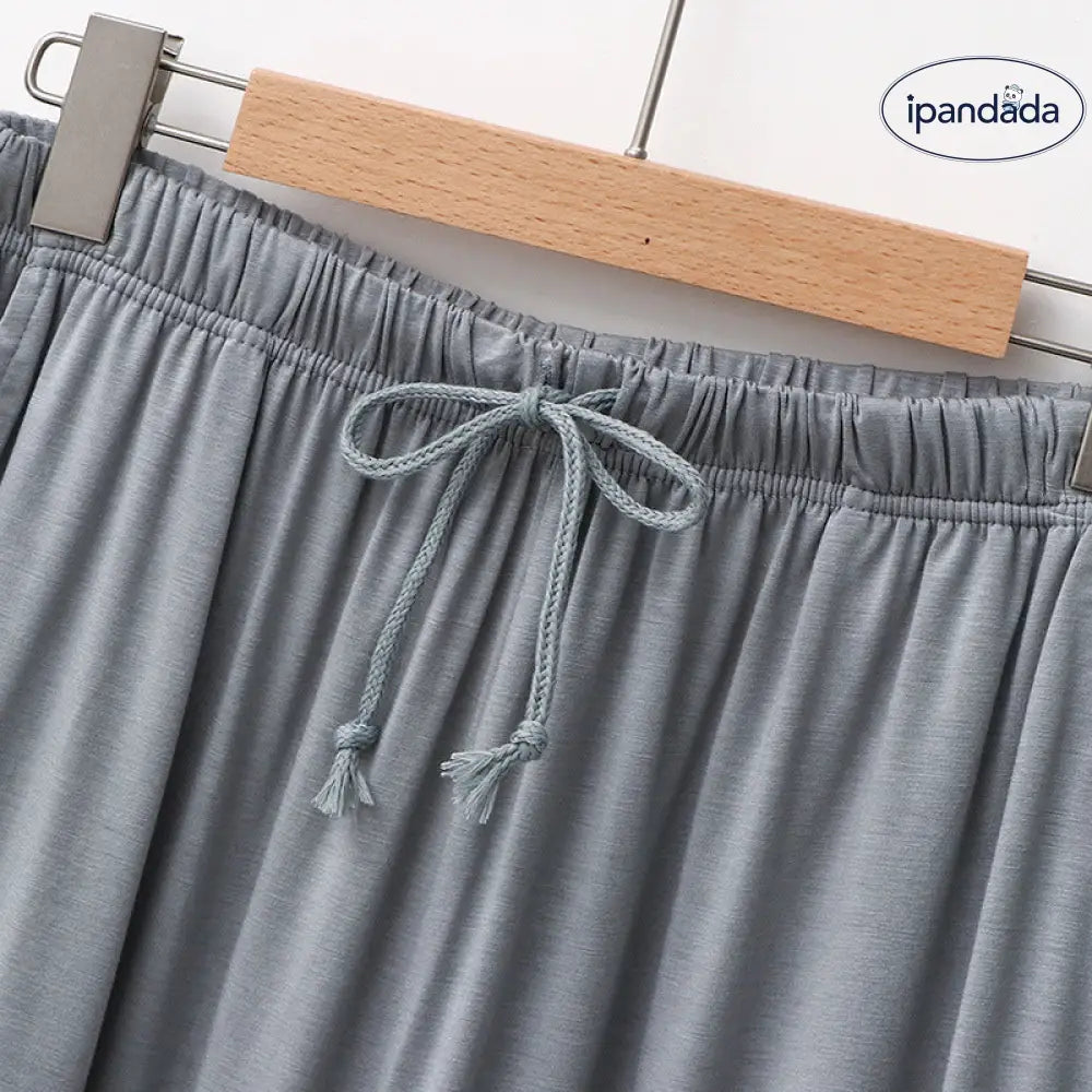 ID816 パジャマ メンズ 夏 新作 モダール ラウンドネック ストライプ シンプル 通気性抜群 快適 半袖 ショートパンツ セット ホームウェア ルームウェア 薄手 涼感 洗濯可能 部屋着 インテリア メンズ＞セットアップ