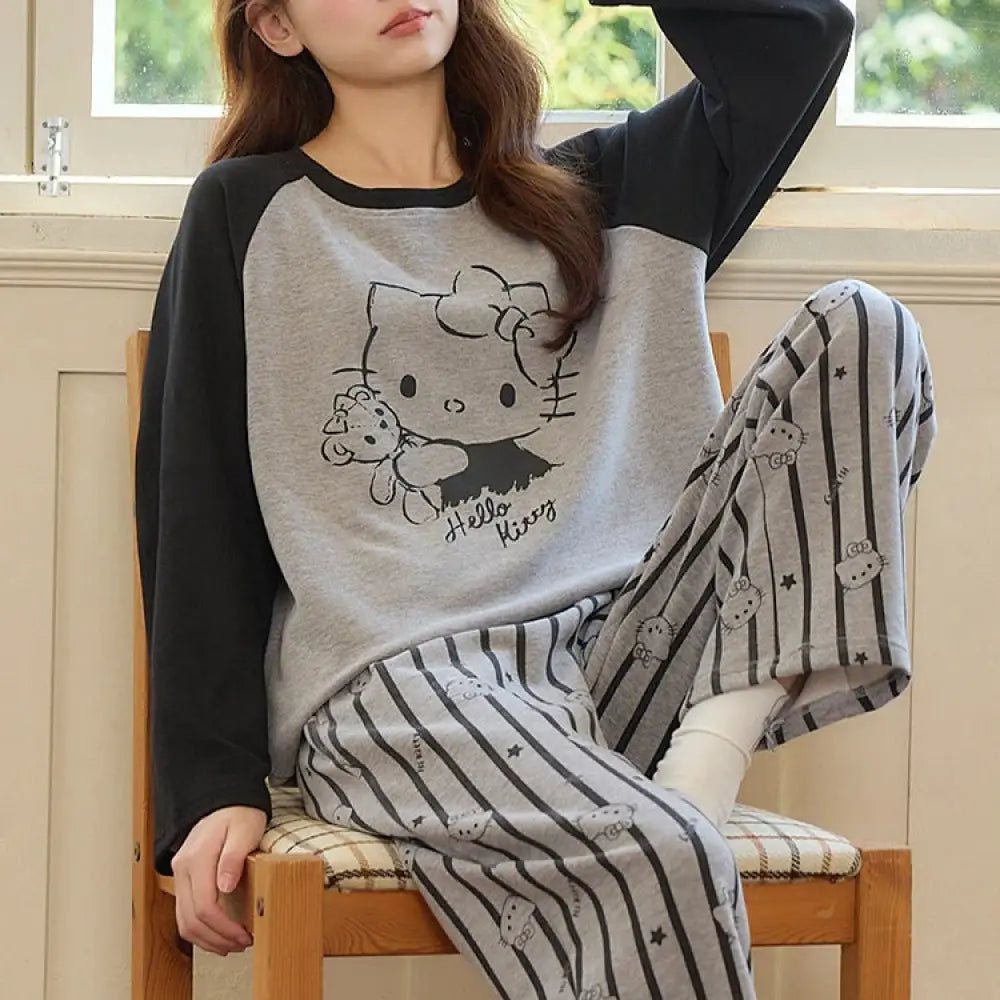 パジャマ プルオーバー 長袖 あったか ルームウェア 上下セット セットアップ 部屋着 キャラクター 2点セット かわいい リラックス 大人可愛い プレゼント ID4107 タイプ③ / M レディース＞セットアップ