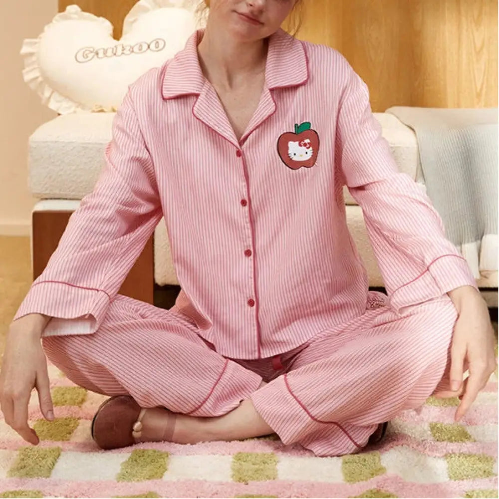 パジャマ レディース 春秋用 2点セット 長袖 長ズボン 新作 ナイトウェア かわいい 可愛い コットン 快適 セット ID3803 レディース＞セットアップ