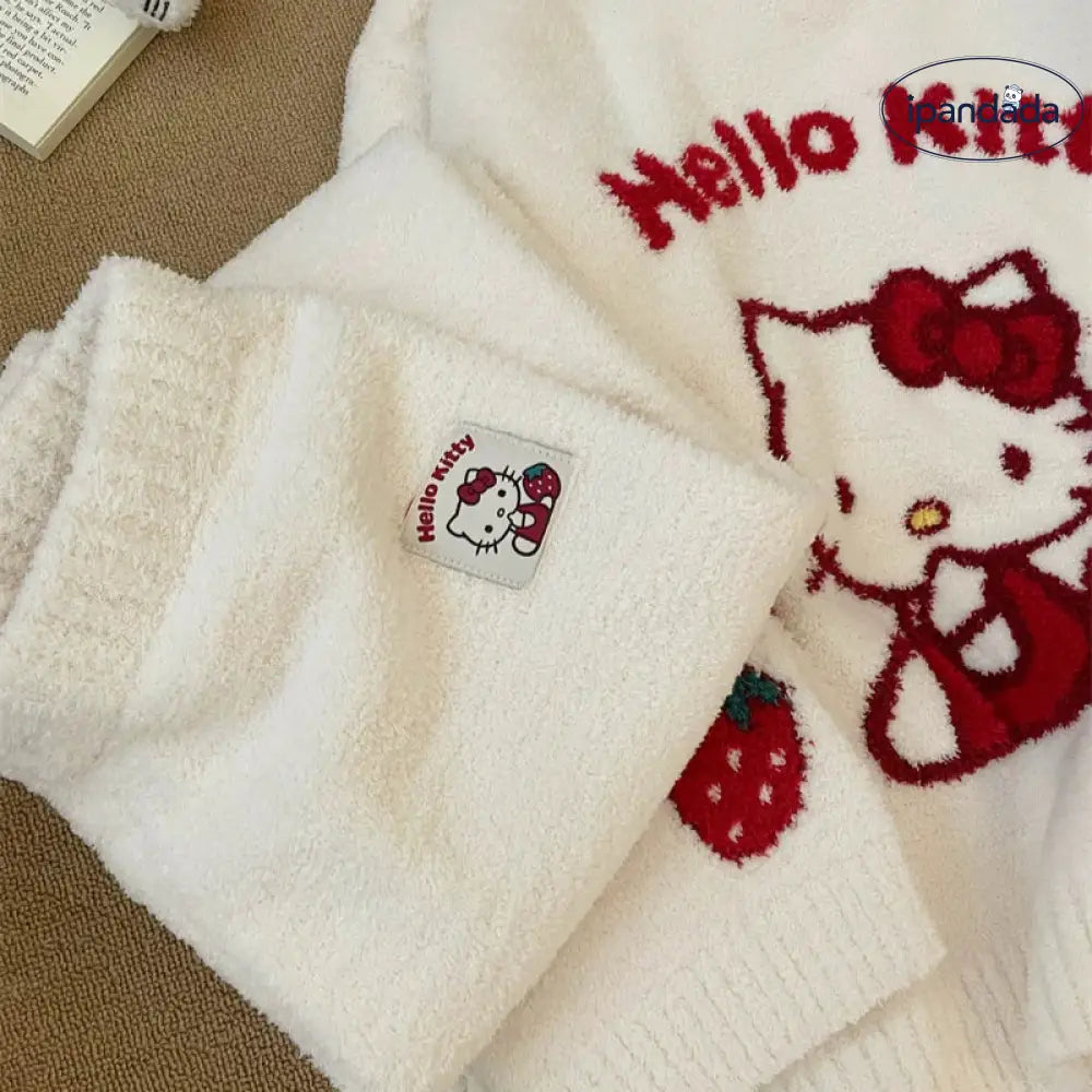 ID403 パジャマ レディース 猫柄 暖かい もこもこ ルームウェア 春 冬 かわいい 部屋着 おしゃれ 秋 長袖 上下セット セットアップ 秋冬 パンツ あったか ゆったり もこもこルームウェア ロングパンツ レディース＞セットアップ