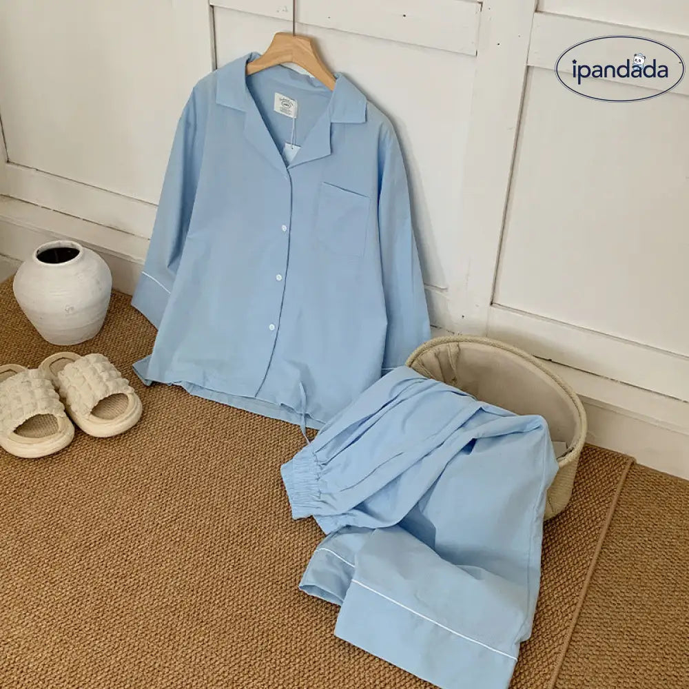 パジャマ レディース 綿素材 秋用  長袖 長ズボン ゆったり 外出可能 ルームウェア セットアップ ペア ID2575