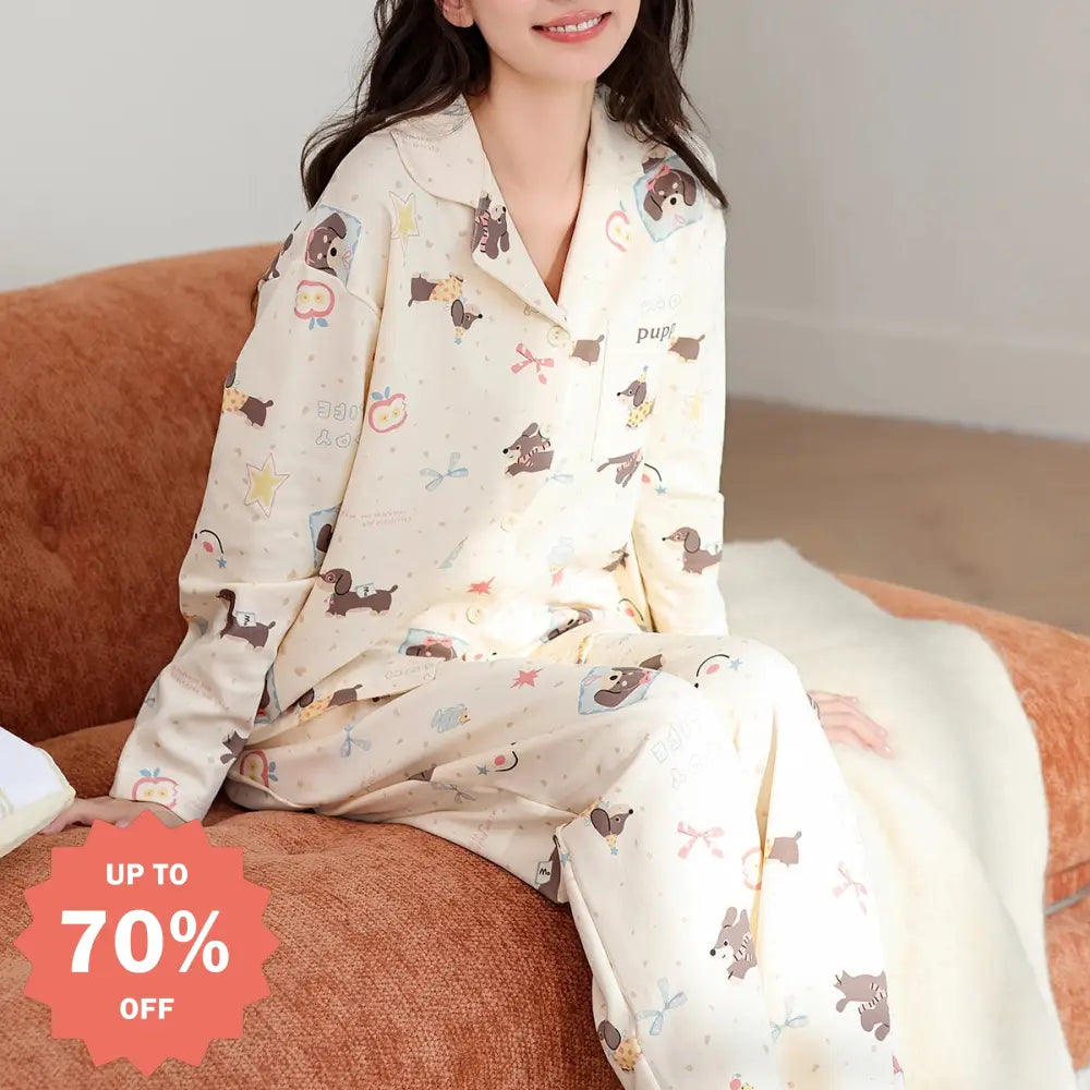 パジャマ レディース 秋新作 かわいい カートゥーン 長袖 ロングパンツ セットアップ スウィート ルームウェア ID3821