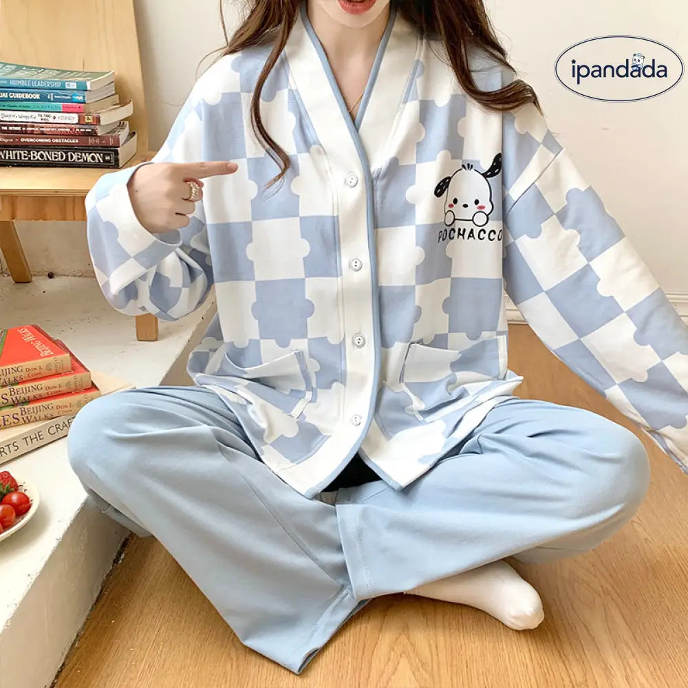パジャマ レディース ルームウェア 部屋着 春秋冬セットアップ かわいい 綿 前開き 襟なし 上下セット ナイトウェア セット 入院 産後 Ｍ～4Ｌサイズ ID2054