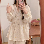 妊婦用 パジャマ レディース 春夏用 薄手 産後 吸汗 透湿 マタニティウェア 授乳服 産後ケア ルームウェア ID1856