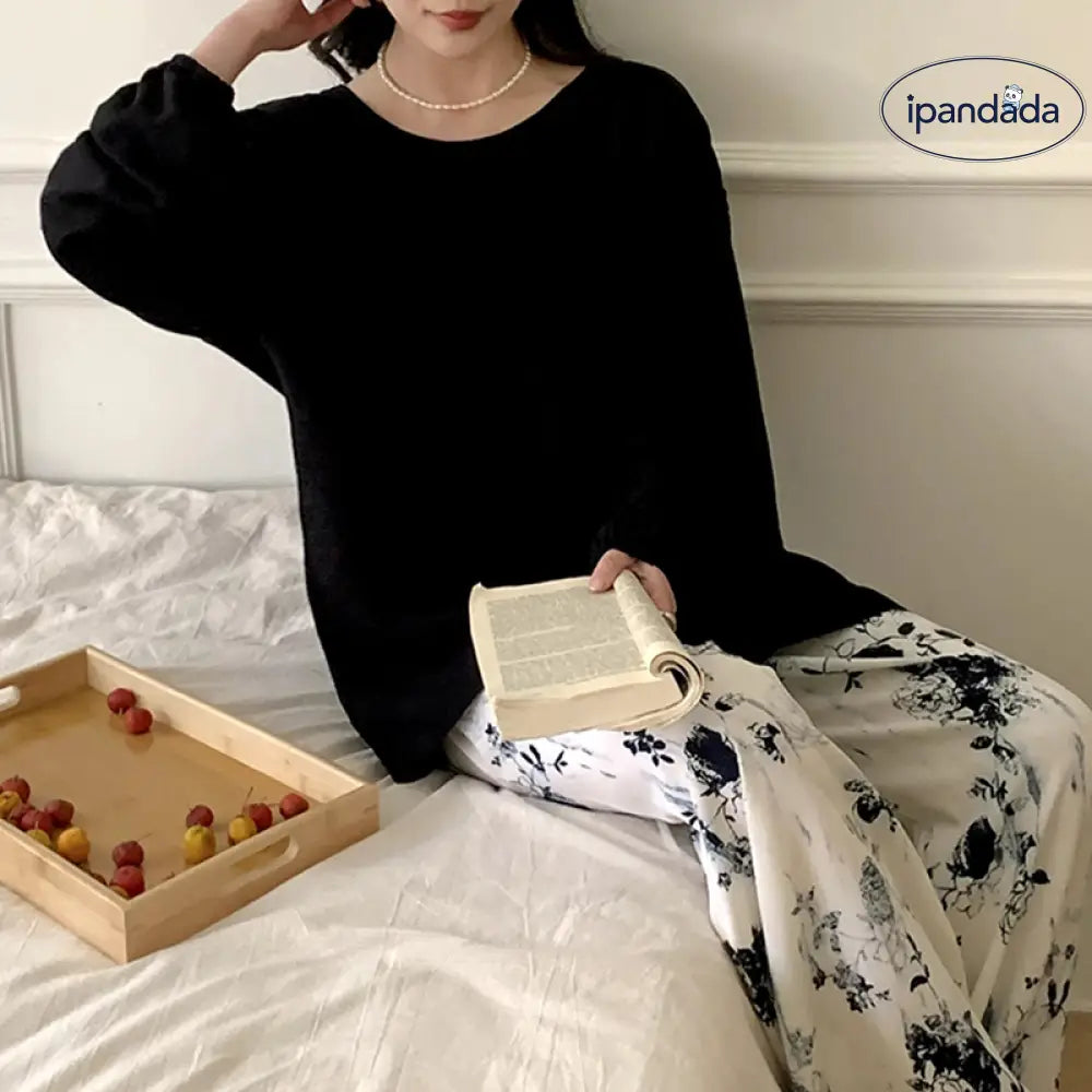 パジャマ レディース 新作 春秋 コットンシルク 長袖 秋夏用 セット 女性用 インフルエンサー風 高級感 ハウスウェア ID2012