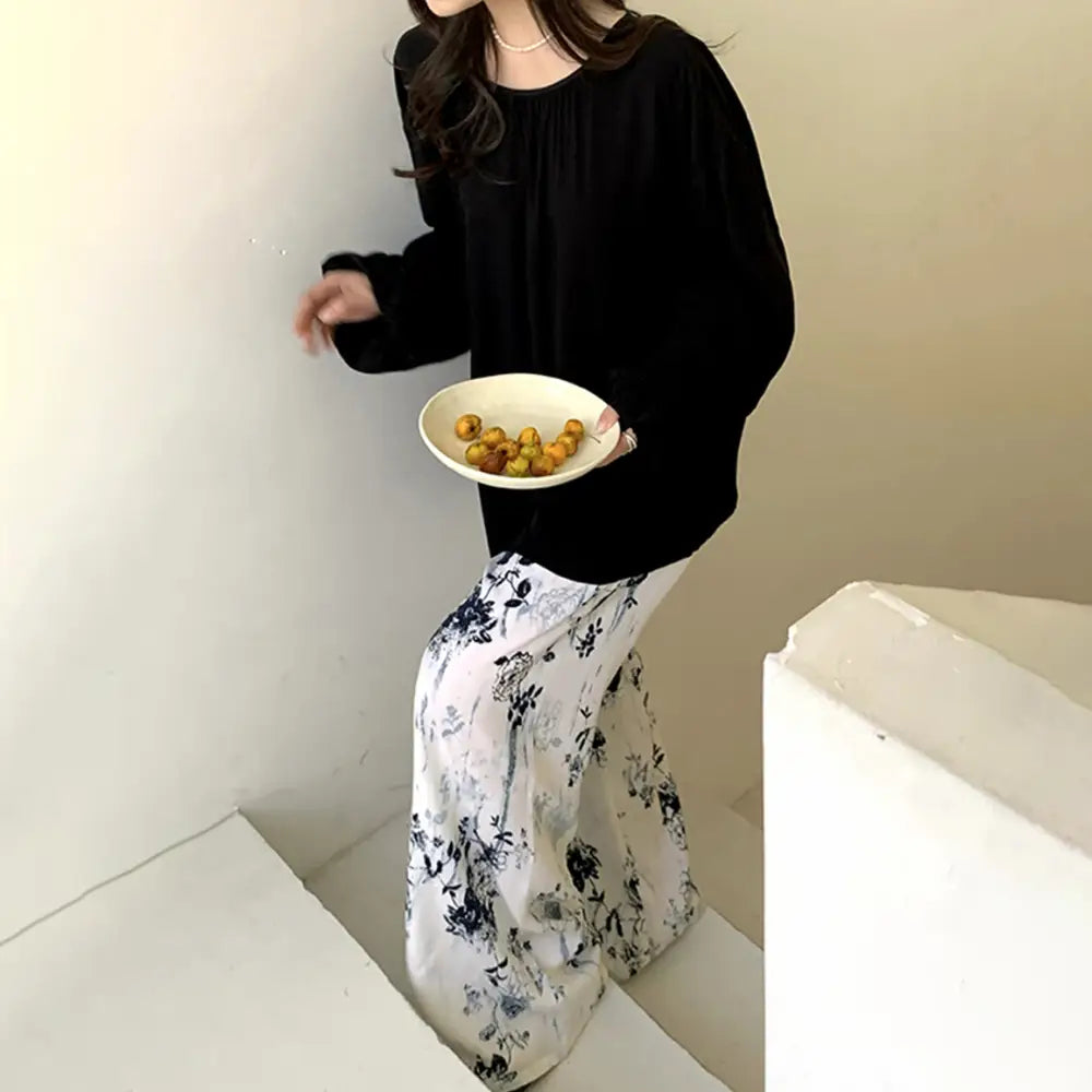 パジャマ レディース 新作 春秋 コットンシルク 長袖 秋夏用 セット 女性用 インフルエンサー風 高級感 ハウスウェア ID2012 タイプ① / フリー レディース>セットアップ