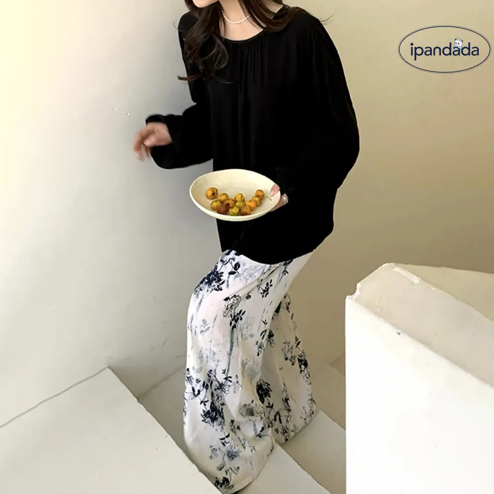 パジャマ レディース 新作 春秋 コットンシルク 長袖 秋夏用 セット 女性用 インフルエンサー風 高級感 ハウスウェア ID2012 タイプ① / フリー レディース>セットアップ