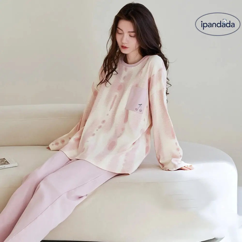 パジャマ レディース 長袖 春秋 ボタン式 かわいい グラデーションパジャマ 柔らか 接触冷感 リラックス かわいい おしゃれ ルームウェア 新作 春 秋 ギフト ID4399 レディース＞セットアップ