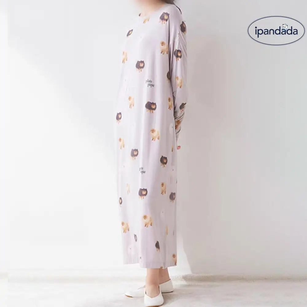 パジャマ ルームウェア レディース 可愛い かわいい 春 夏 秋 ルームワンピ 綿混 ゆったり ワンピース レディース＞ワンピース