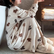 パジャマ ルームウェア レディース 可愛い かわいい 春 夏 秋 ルームワンピ 綿混 ゆったり ワンピース レディース＞ワンピース