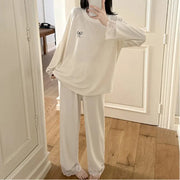 パジャマ セット 保温 レース ルームウェア ゆったり 部屋着 かわいい ID4048