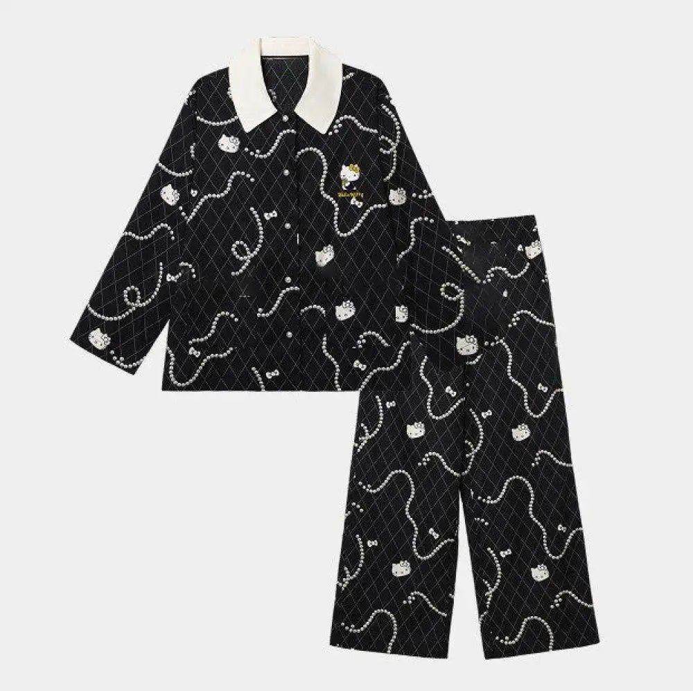 パジャマ セット 春秋 大きいサイズ 長袖 長ズボン ルームウェア 新作 部屋着 2点セット ID4103 写真通り / M